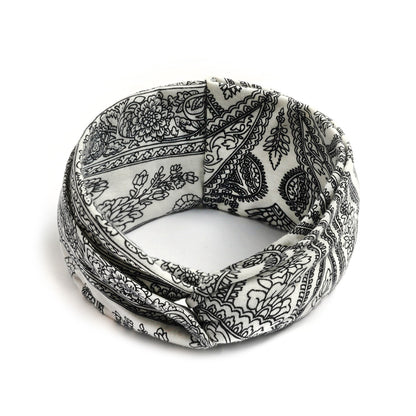 Bohemian style printed twist headband