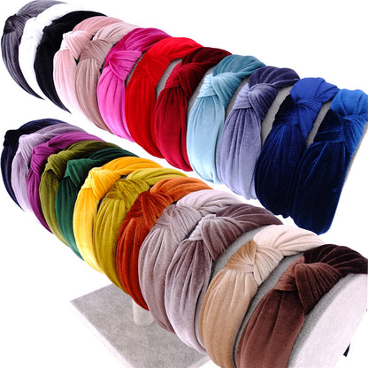 Velvet knotted headband