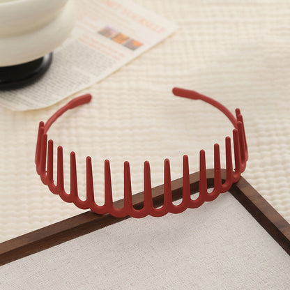 Acrylic headband with long teeth