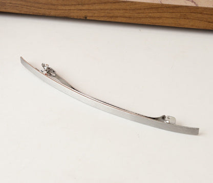 Super slim extra-long metallic barrette