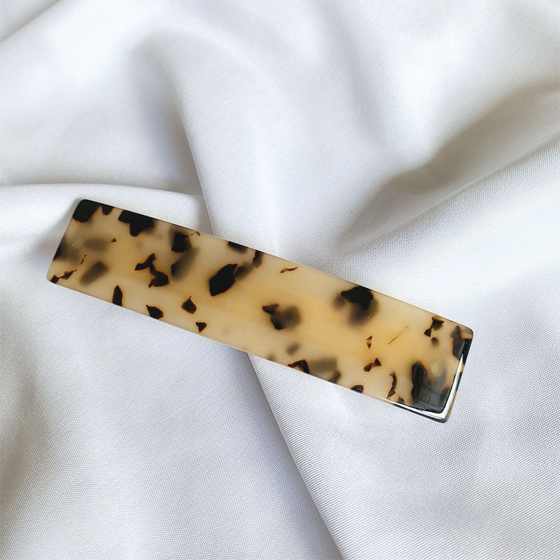 Large resin hair barrette in multi colours