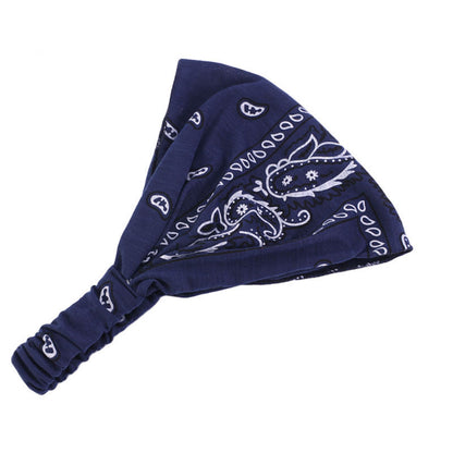 Paisley print wide bandanna headband