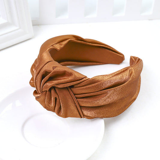 Glossy large knotted headband