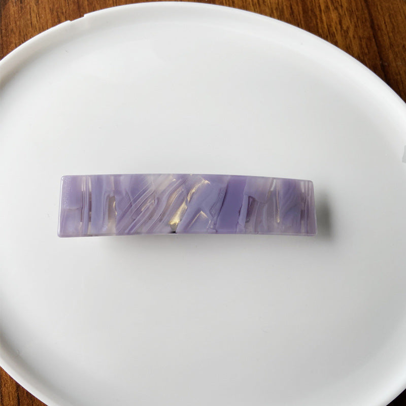 Rectangle resin hair barrette