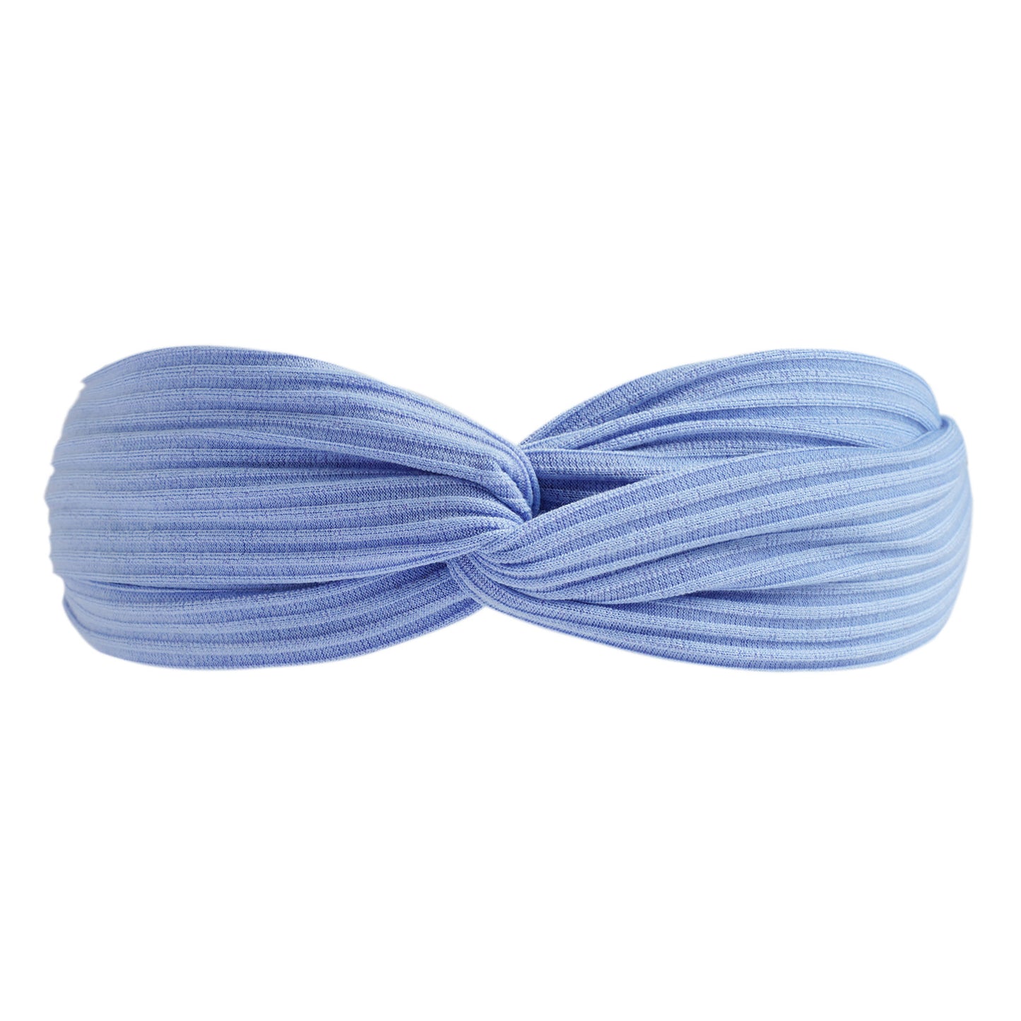 Twist front ribbed elastic headband