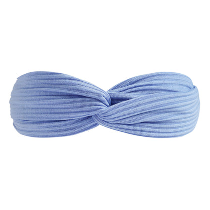 Twist front ribbed elastic headband