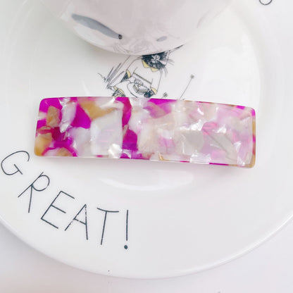 Resin hair barrette in multi colours
