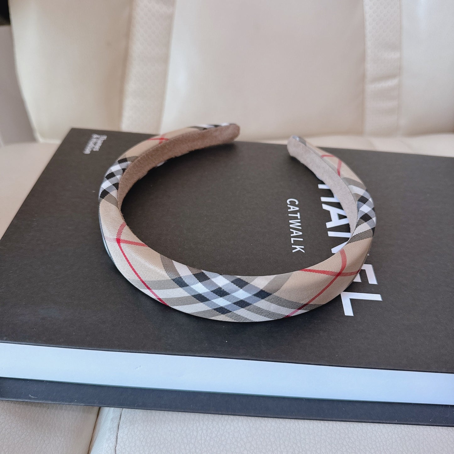 Thinly padded scotch plaids headband