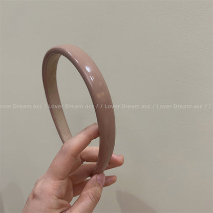 1.8cm-wide glossy leather slim headband