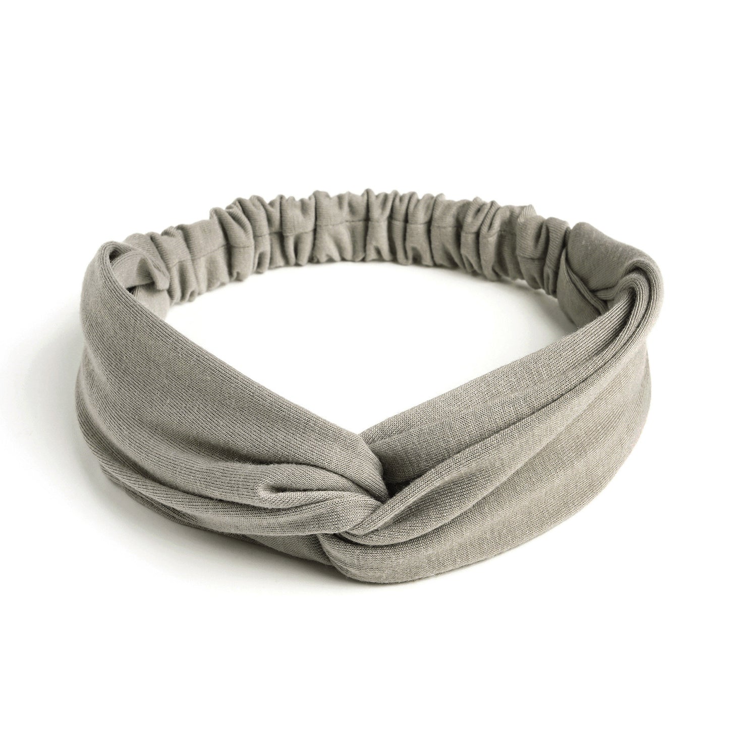 Twist front cotton elastic headband