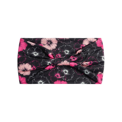 Large flowers print 2-way bandanna hair band