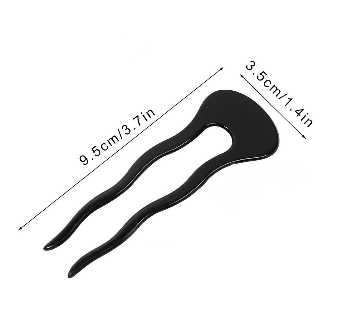 Resin small wavy hair fork
