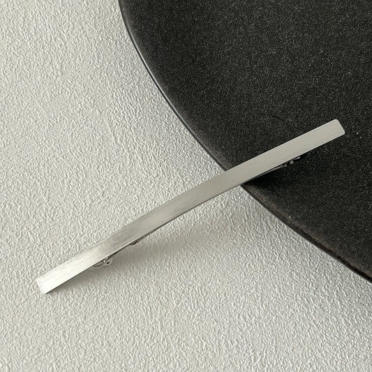 Super slim extra-long metallic barrette