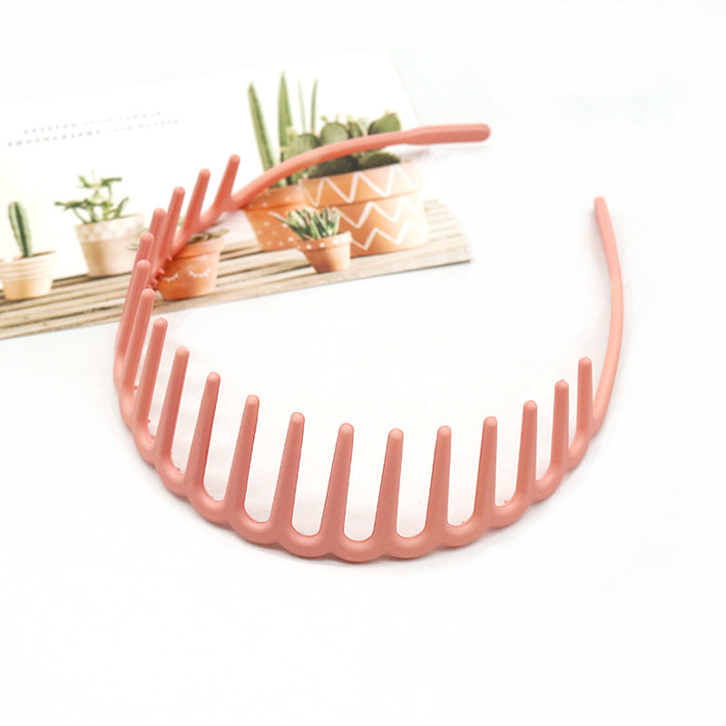 Acrylic headband with long teeth