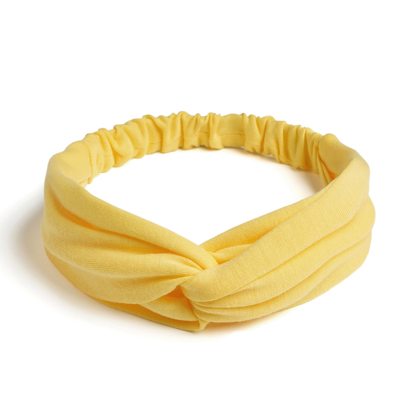 Twist front cotton elastic headband