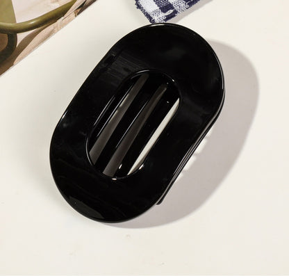 Large oval flat hair claw