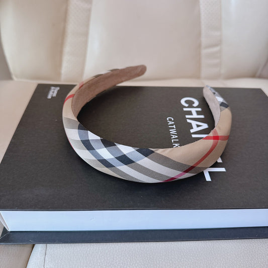 Thinly padded scotch plaids headband