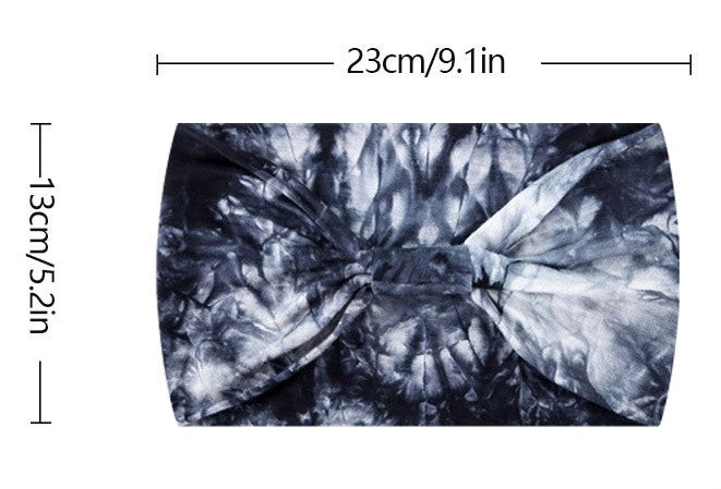 Super soft tie dye print knotted bandanna headband