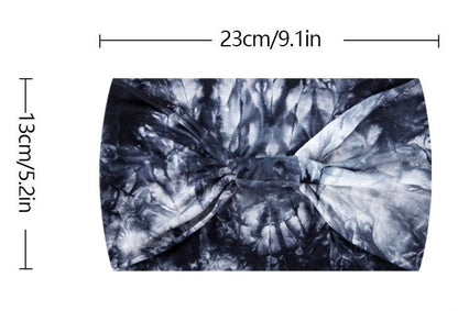 Super soft tie dye print knotted bandanna headband