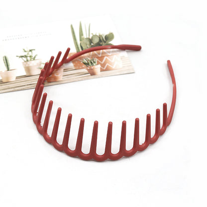 Acrylic headband with long teeth