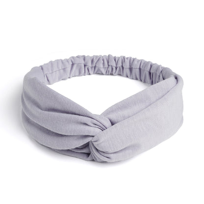 Twist front cotton elastic headband