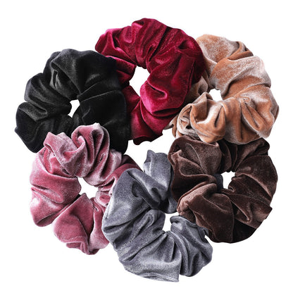 Large velvet scrunchies