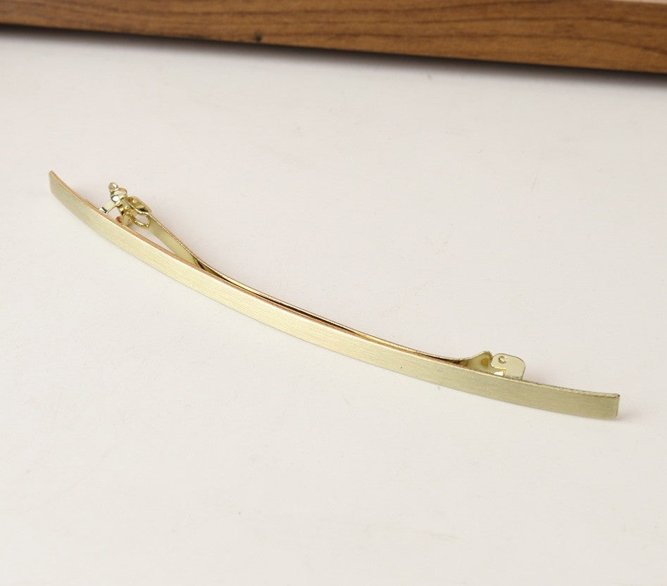 Super slim extra-long metallic barrette