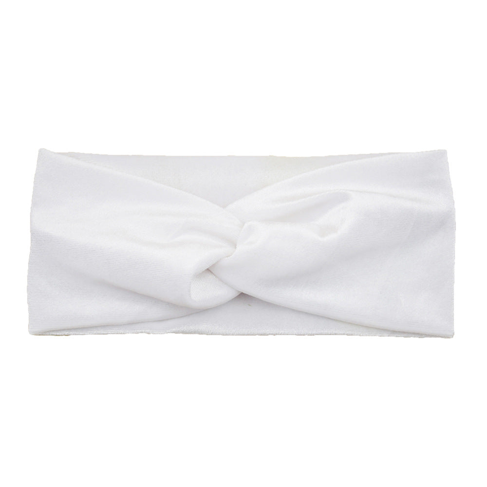2-way twist front stretchy velvet headband