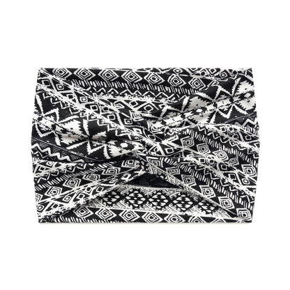 Super wide twist front stretchy headband