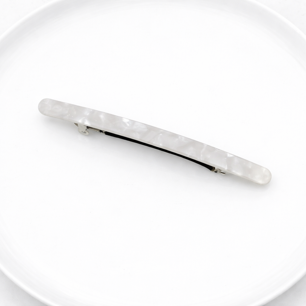 Super slim resin hair barrette