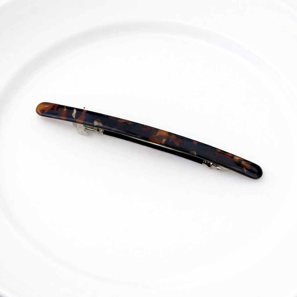 Super slim resin hair barrette