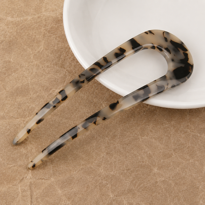 Multicoloured large hair fork / French hair pin