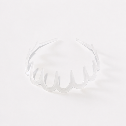 Wavy acrylic headband with teeth