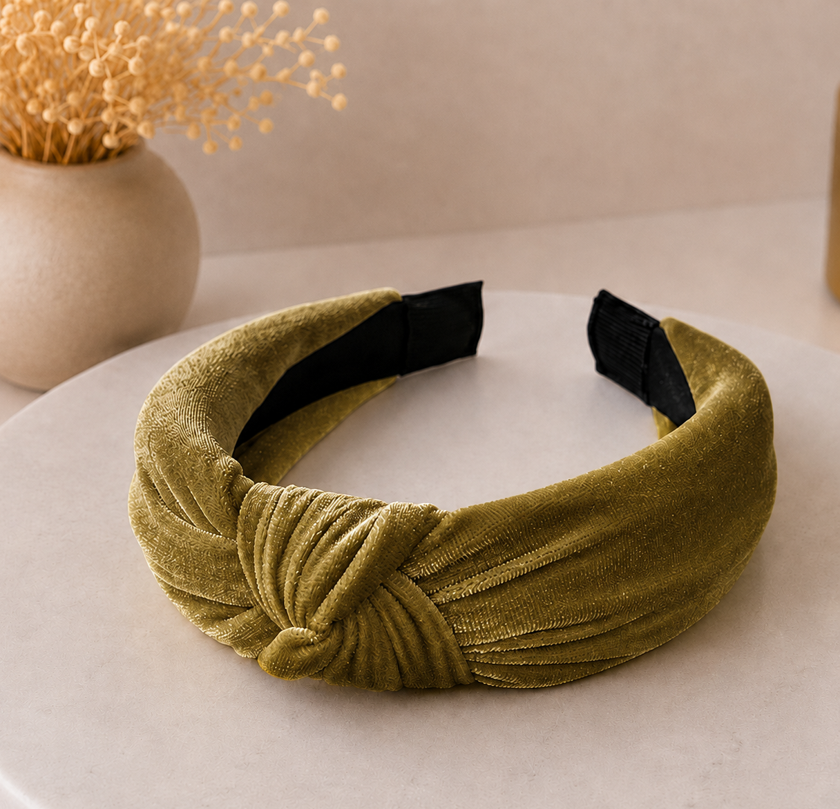 Velvet knotted headband