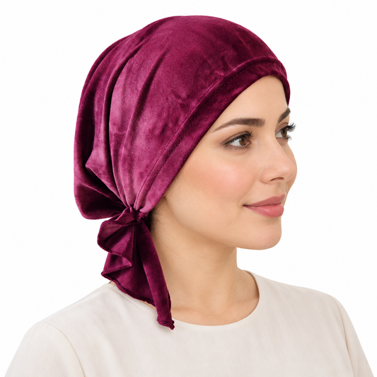 Tie-dye hair cap with tail