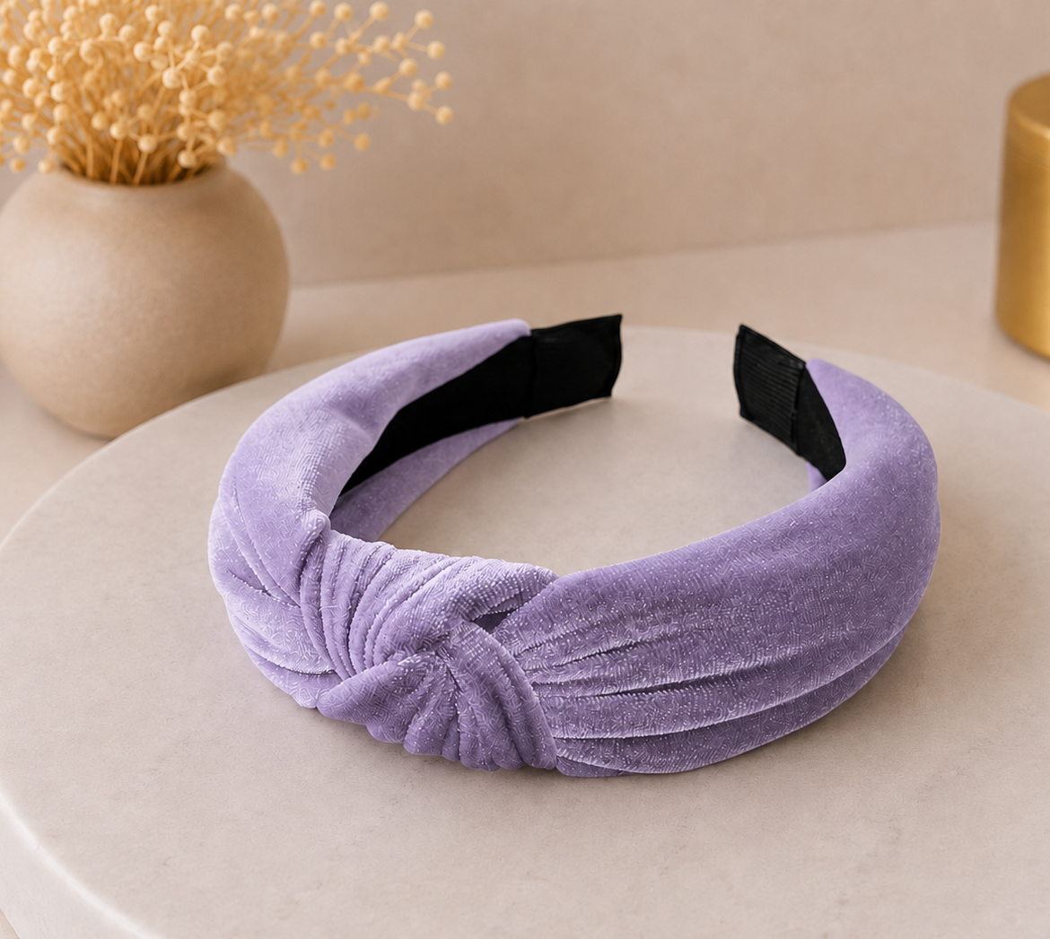 Velvet knotted headband