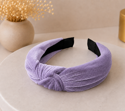 Velvet knotted headband