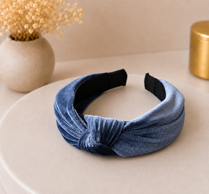 Velvet knotted headband