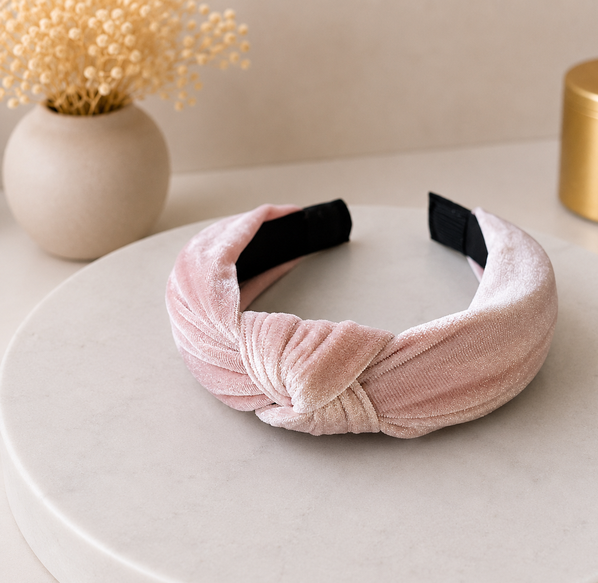 Velvet knotted headband