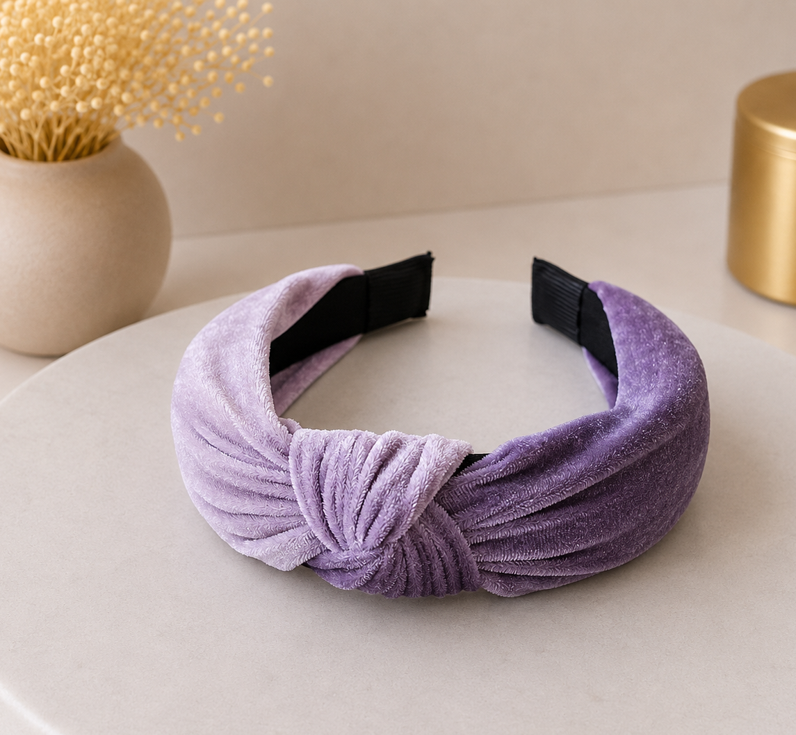 Velvet knotted headband