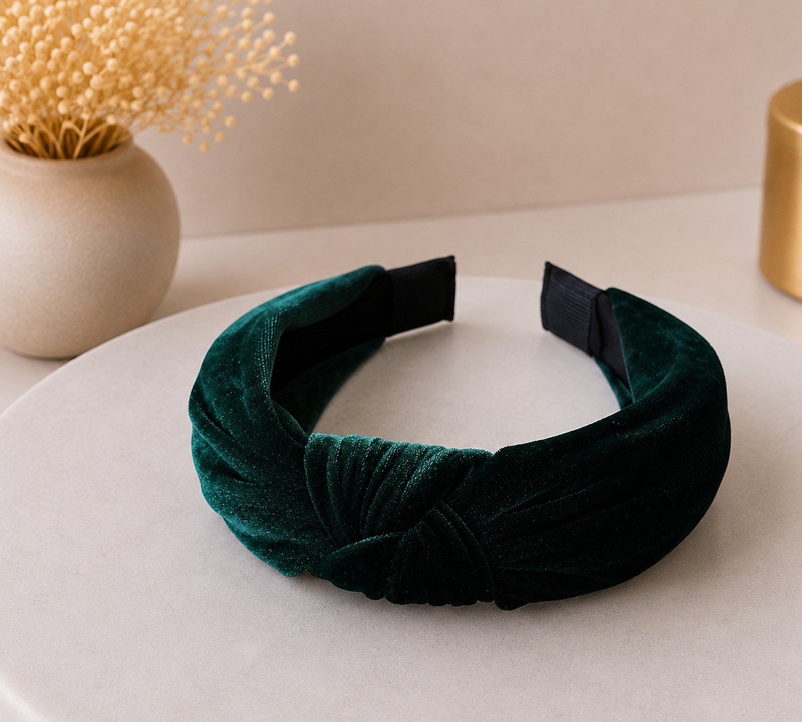 Velvet knotted headband