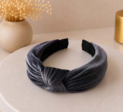 Velvet knotted headband