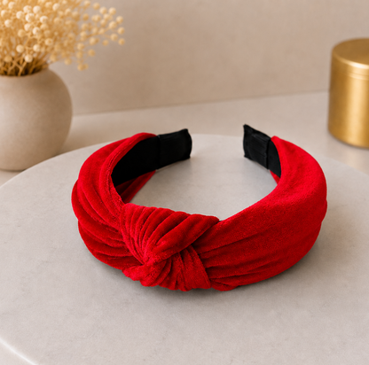 Velvet knotted headband