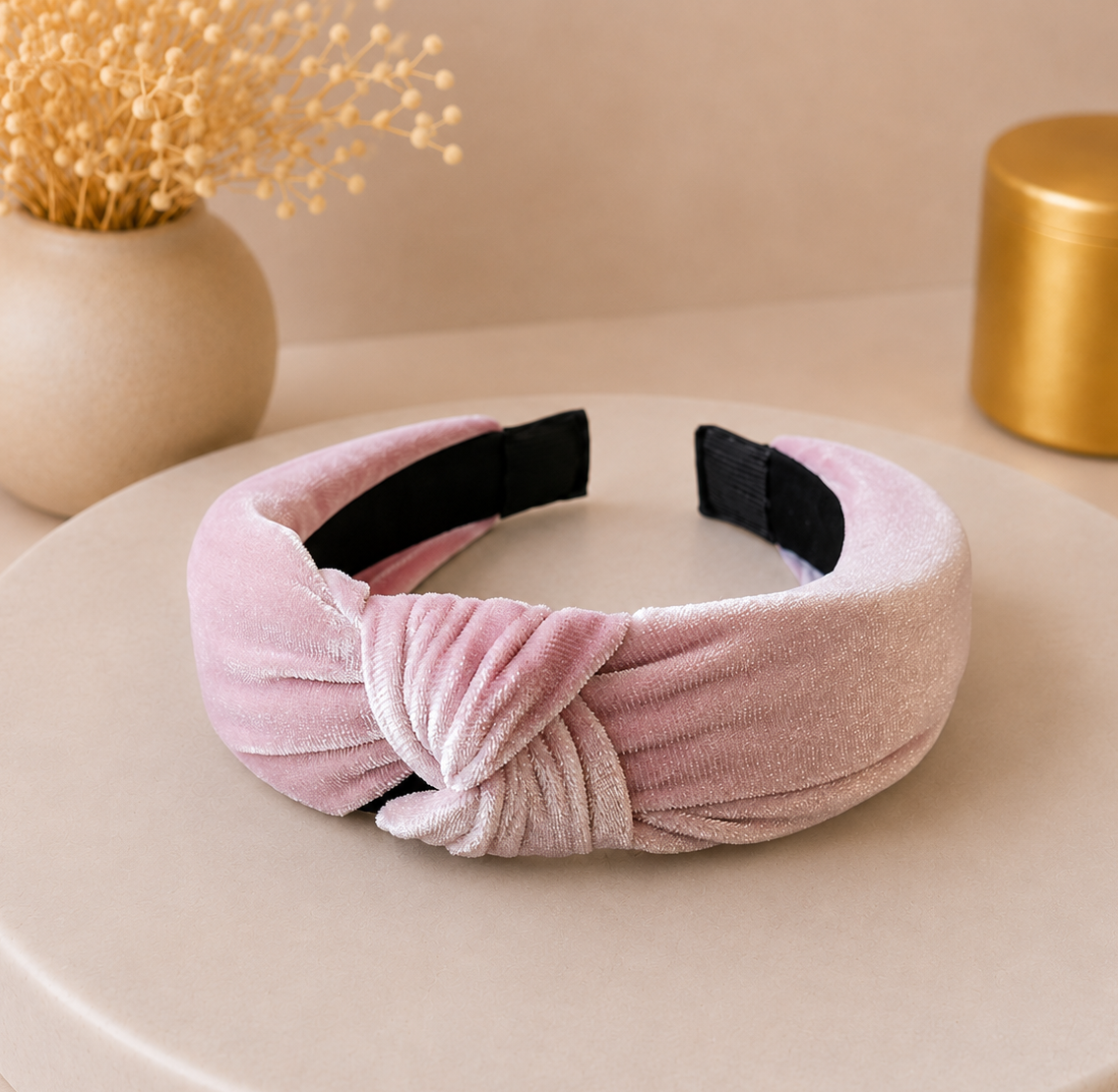 Velvet knotted headband