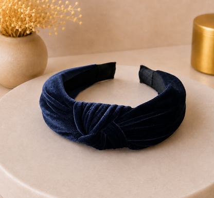 Velvet knotted headband