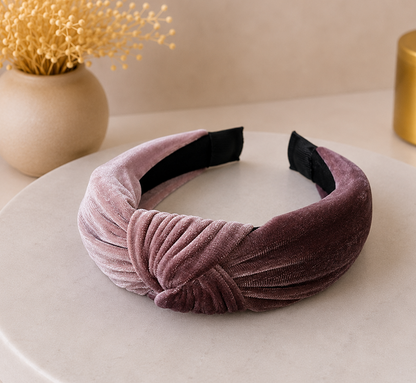 Velvet knotted headband