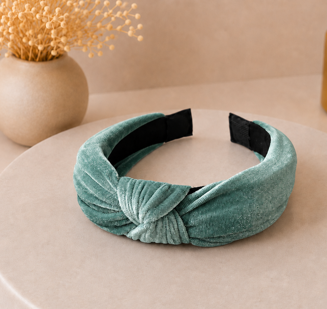 Velvet knotted headband