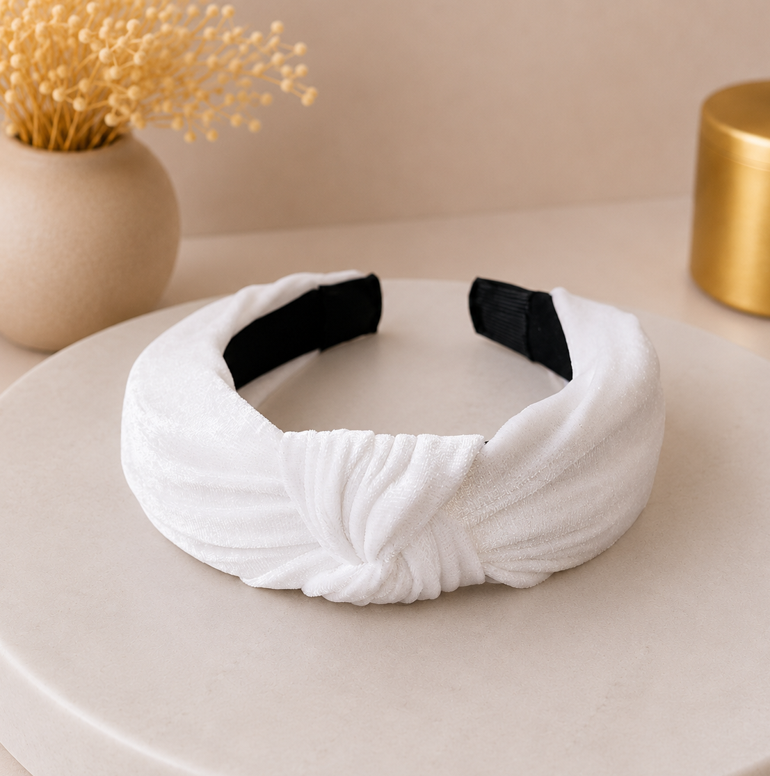 Velvet knotted headband
