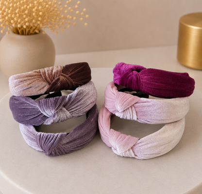 Velvet knotted headband