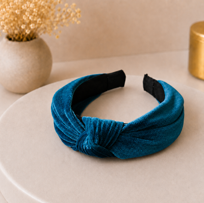 Velvet knotted headband